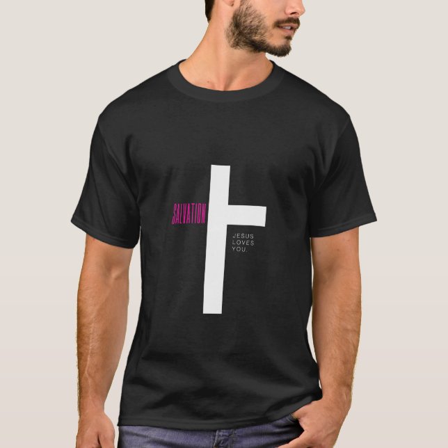 Camiseta Jesus Te Ama" Camisa-T Inspirada Na Fé - Espalhar  (Frente)