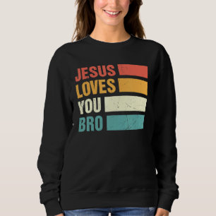 Camiseta Jesus Te Ama, Irmão, Estilo de Vintage.