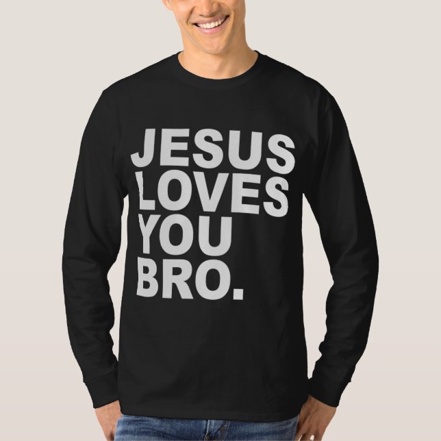 Camiseta Jesus Te Ama Irmão - Fé Cristã (Frente)