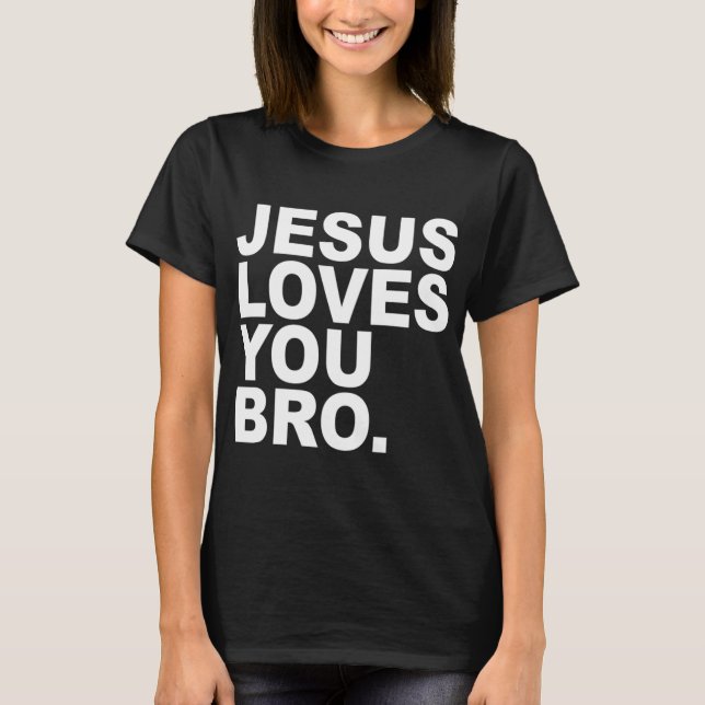 Camiseta Jesus Te Ama Irmão - Fé Cristã (Frente)