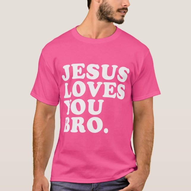Camiseta Jesus Te Ama Irmão - Fé Cristã (Frente)