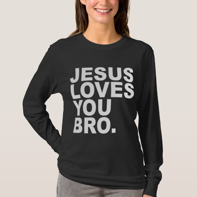 Camiseta Jesus Te Ama Irmão - Fé Cristã (Frente)