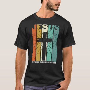 Camiseta Jesus te ama, mas eu sou o Cro-Cristão favorito de