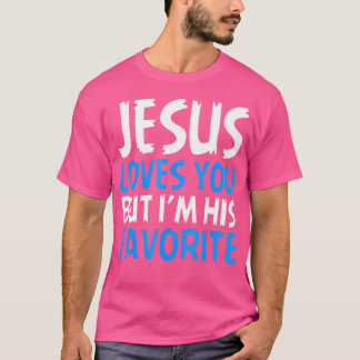 Camiseta Jesus Te Ama Mas Eu Sou O Seu Deus Cristão Favorit