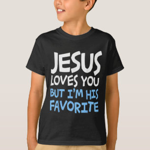 Camiseta Jesus Te Ama Mas Eu Sou Sua Religião Favorita Cami