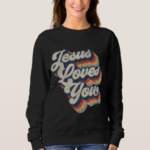 Camiseta Jesus Te Ama Na Design Gráfica De Estilo De Vintag
