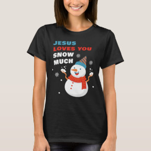Camiseta Jesus Te Ama Neve Muito Natal Cristão