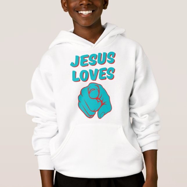 Camiseta Jesus te ama por cotas baseadas na fé (Frente)