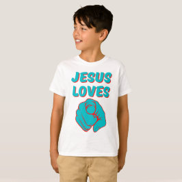 Camiseta Jesus te ama por cotas baseadas na fé