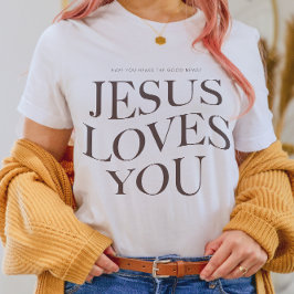 Camiseta Jesus te ama | Roupa estético cristão