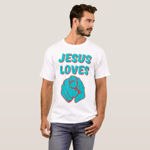 Camiseta Jesus Te Ama Unisex De Citação Baseada Na Fé