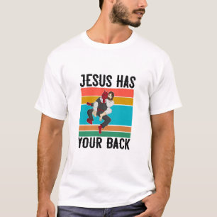 Camiseta Jesus tem as costas do brasileiro Jiu Jitsu, prese