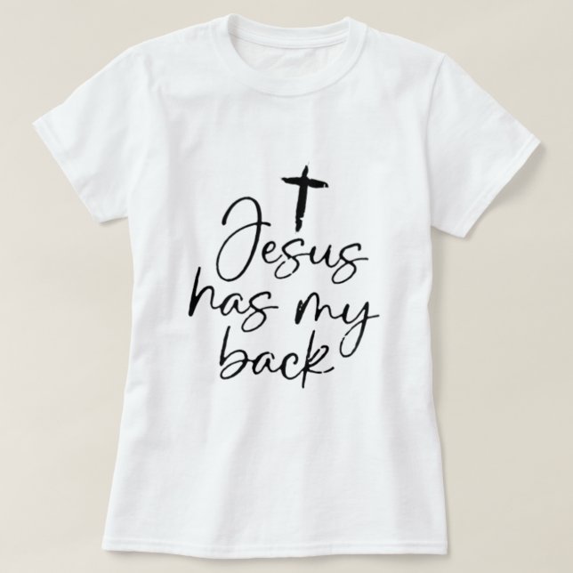 Camiseta jesus tem as minhas costas (Frente do Design)