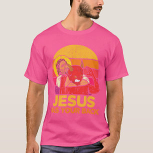 Camiseta Jesus Tem As Suas Costas, Jiu Jitsu, Homens Cristã
