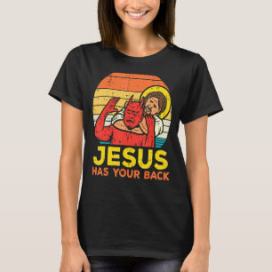 Camiseta Jesus Tem As Suas Costas, Jiu Jitsu, Homens Cristã