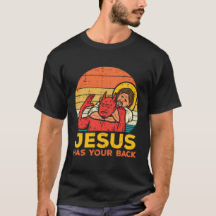 Camiseta Jesus Tem As Suas Costas, Jiu Jitsu, Homens Cristã