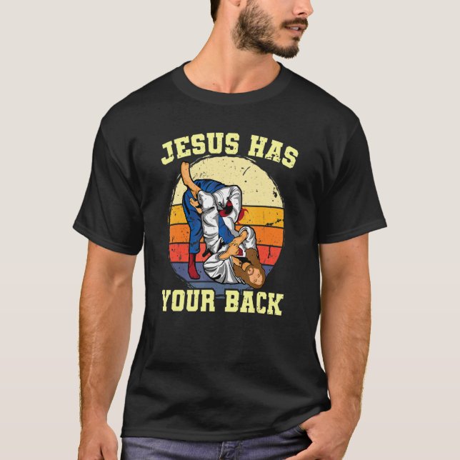 Camiseta Jesus Tem Suas Costas Jiu Jitsu (Frente)