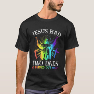 Camiseta Jesus Teve Duas Pais de Natal Legal Lgbt Q Orgulho