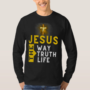 Camiseta Jesus The Way Truth Life John 146 Bíblia Cristã
