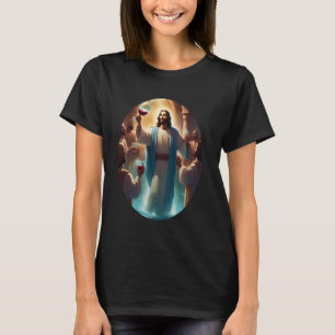 Camiseta Jesus transforma água em vinho no casamento em Can
