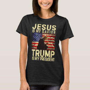 Camiseta Jesus Trump Tee - Jesus é meu Senhor Salvador me t