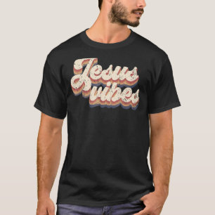 Camiseta Jesus Vibes Vintage Retro Oração Cristã