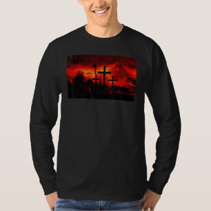 Camiseta Jesus Vintage E O Ladrão Na Cruz Cristão