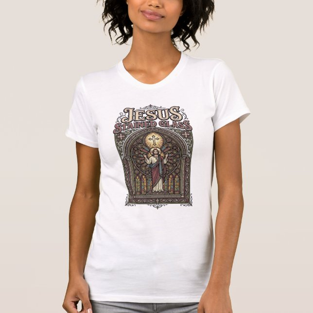 Camiseta Jesus Vitral Jesus Vitral Catedral  (Frente)