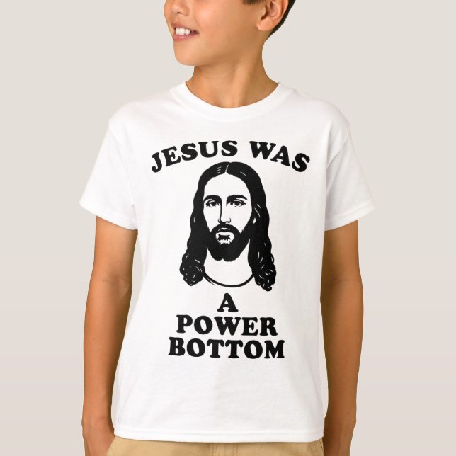 Camiseta Jesus Was A Power Bottom Funny Pride Christmas Gag (Frente)