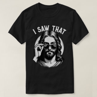 Camiseta Jesus Watching Meme Funny Christian Shirt