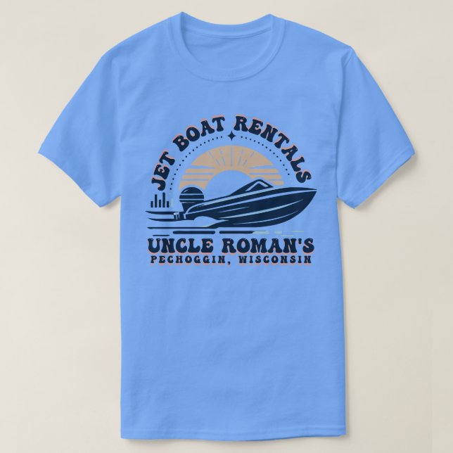 Camiseta Jet Boat Rental Tio Roman (Frente do Design)