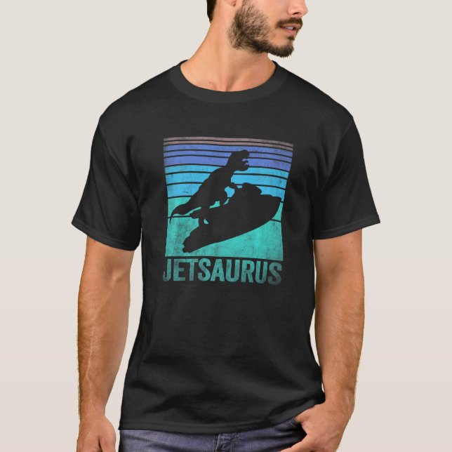 Camiseta Jet Ski Dinossauros Água Jetski Dino Watercraft Re (Frente)