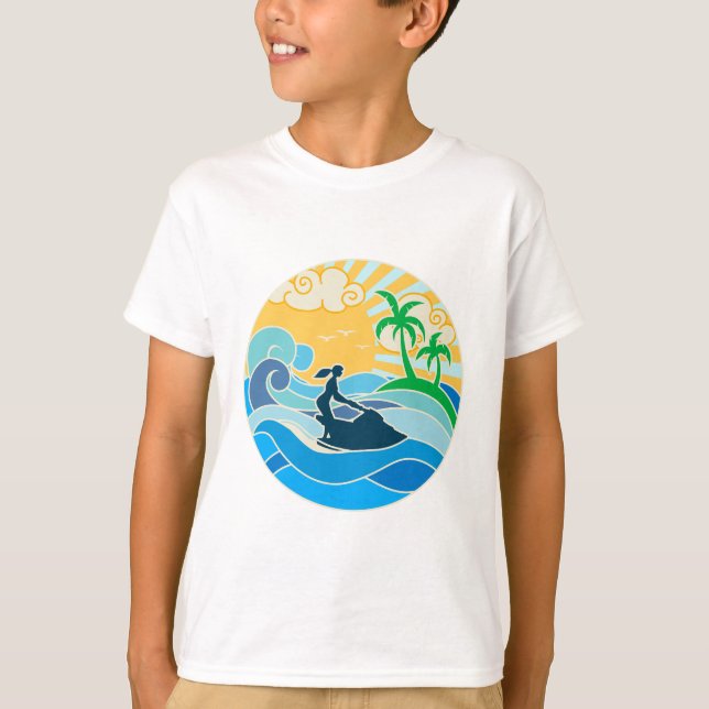 Camiseta Jet Ski e o Mar (Frente)