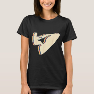 Camiseta Jet ski jet skiing arte linear retrô