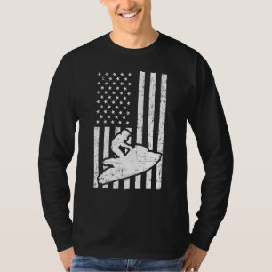 Camiseta Jet Ski Us American Flag Jet Skiing