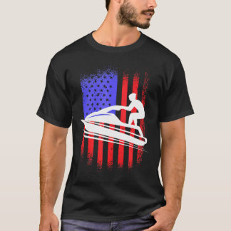 Camiseta Jet-Ski Usa Jet Skiing America Flag Jet Ski Lovers