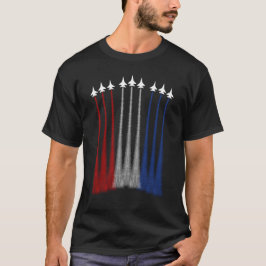 Camiseta JetAirplane USA Flag 4 De Julho Patriótico