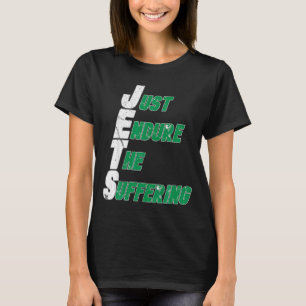 Camiseta Jets engraçados apenas suportam o sofrimento do fu