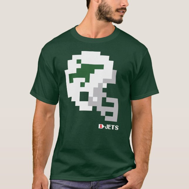 Camiseta Jets Throwback Tecmo Bowl Helmet T Shirt (Frente)
