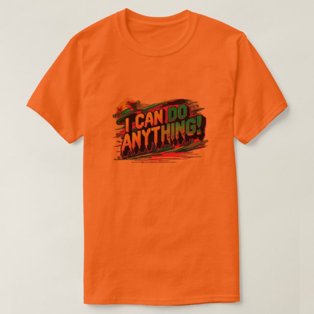 Camiseta Jevil "Eu Posso Fazer Qualquer Coisa!" T-Shir de A (Frente do Design)