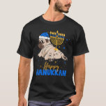Camiseta Jewart Pug Menorah Happy Hanukkah Chanukah<br><div class="desc">Cachorro Judeu Pug Menorah Happy Hanukkah Chanukah.</div>