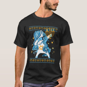 Camiseta Jewnicorn Dabbing Unicorn Hanukkah Channukah Gir