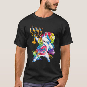 Camiseta Jewnicorn Funny Hanukkah Unicorn Girl Women