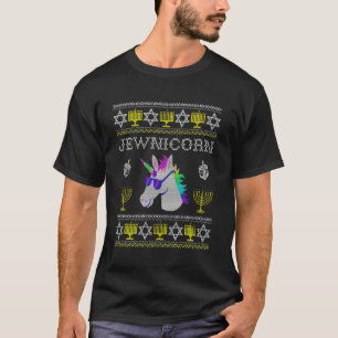Camiseta Jewnicorn Funny Judeu Unicorn Lover Hanukkah Chan