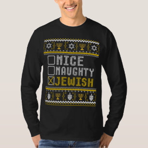 Camiseta Jewny Funny Christmas Pajama Hanukkah Jewish Chan