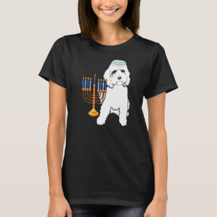 Camiseta JewPoodle Dog Menorah Hanukkah Pajamas Chanuka
