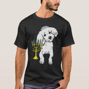 Camiseta JewPoodle Dog Menorah Hanukkah Pajamas Chanuka