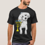 Camiseta JewPoodle Dog Menorah Hanukkah Pajamas Chanuka<br><div class="desc">Jewish Poodle Dog Menorah Hanukkah Pajamas Chanukah PJs</div>