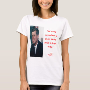 Camiseta JFK & Citação Peça Não