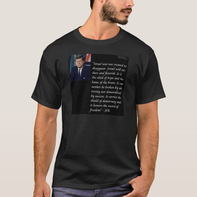 Camiseta JFK e famosa citação de Israel (Frente)
